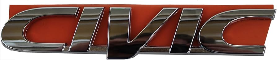 96'-00' Civic Rear "Civic" Emblem (Chrome)