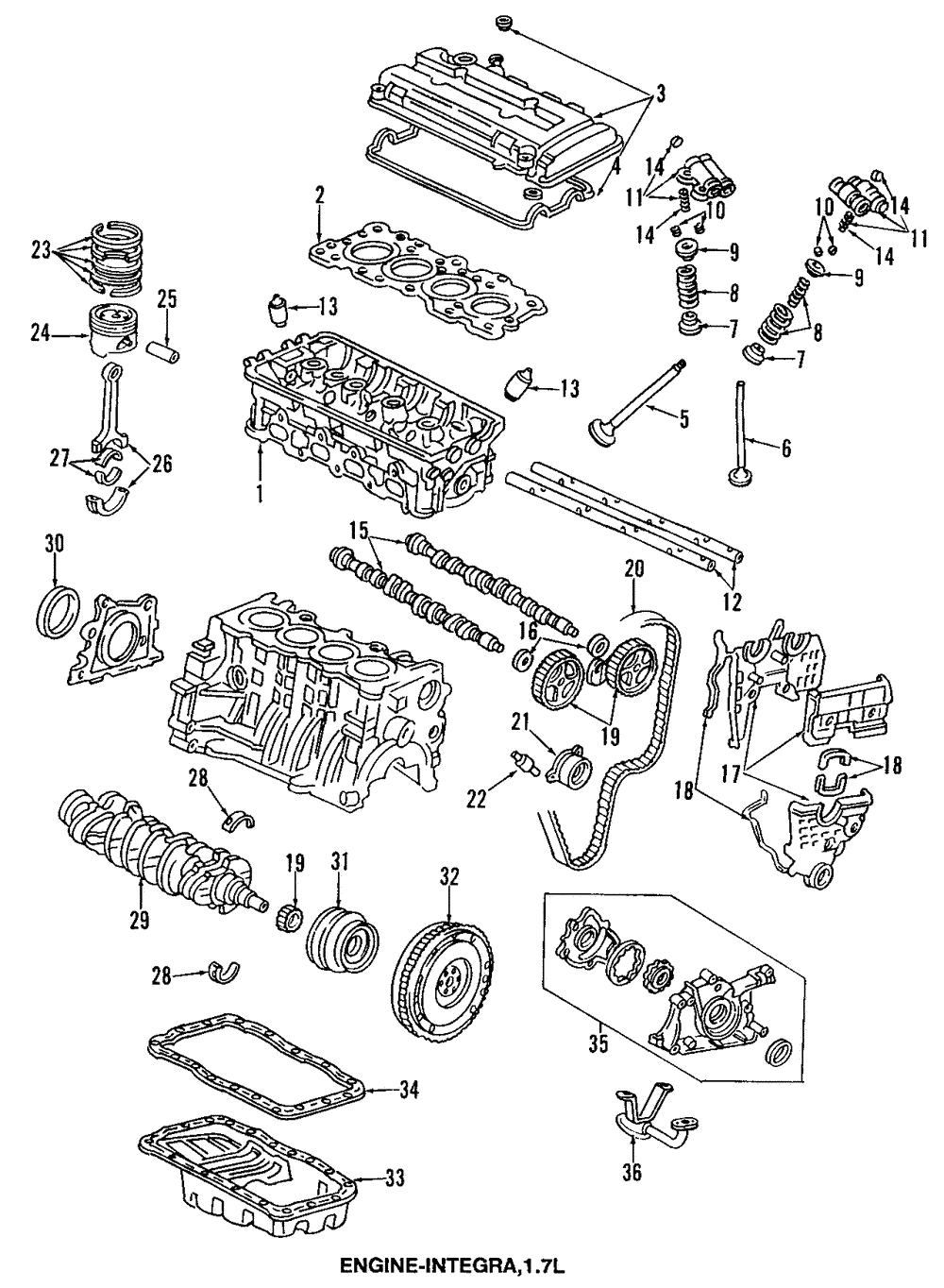 B18 OEM Valve Cover Gasket Kit