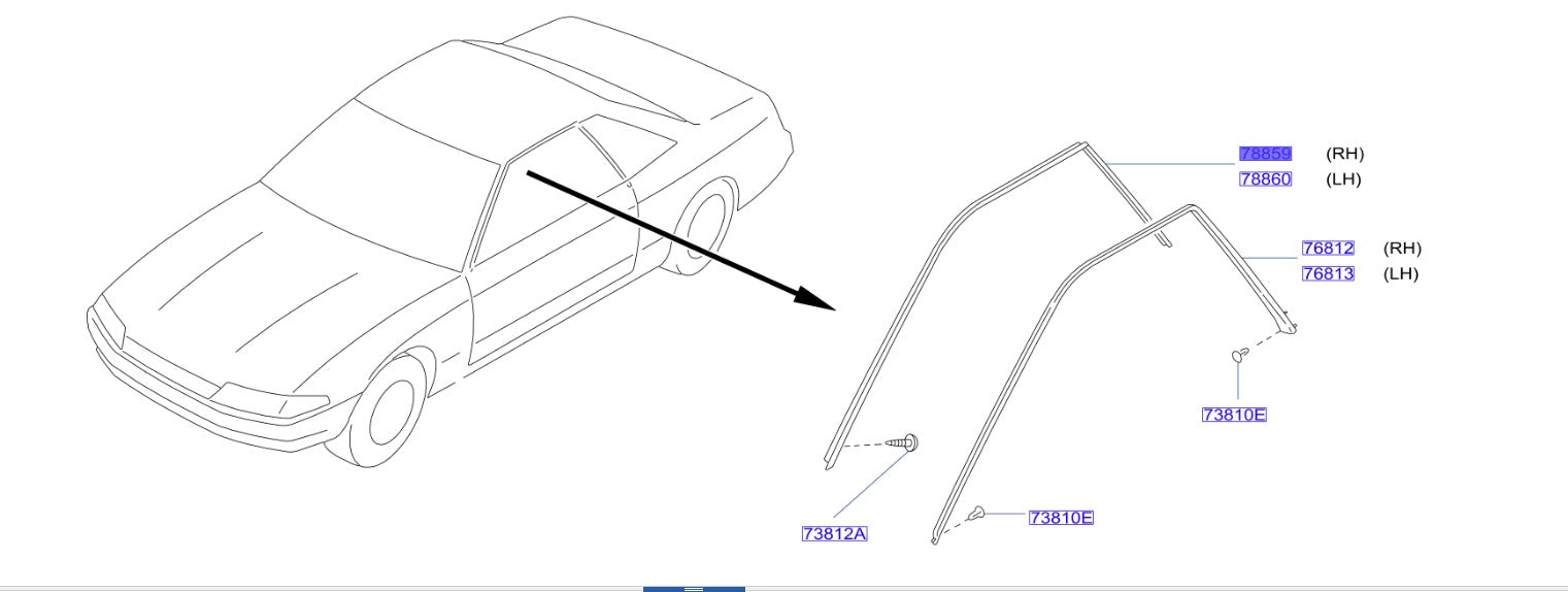 R32 Coupe Window Retainer Kit