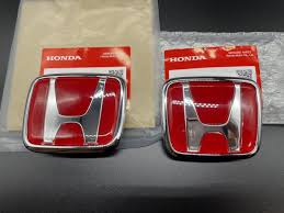 S2000 OEM Front & Rear "H" Emblems (Red)