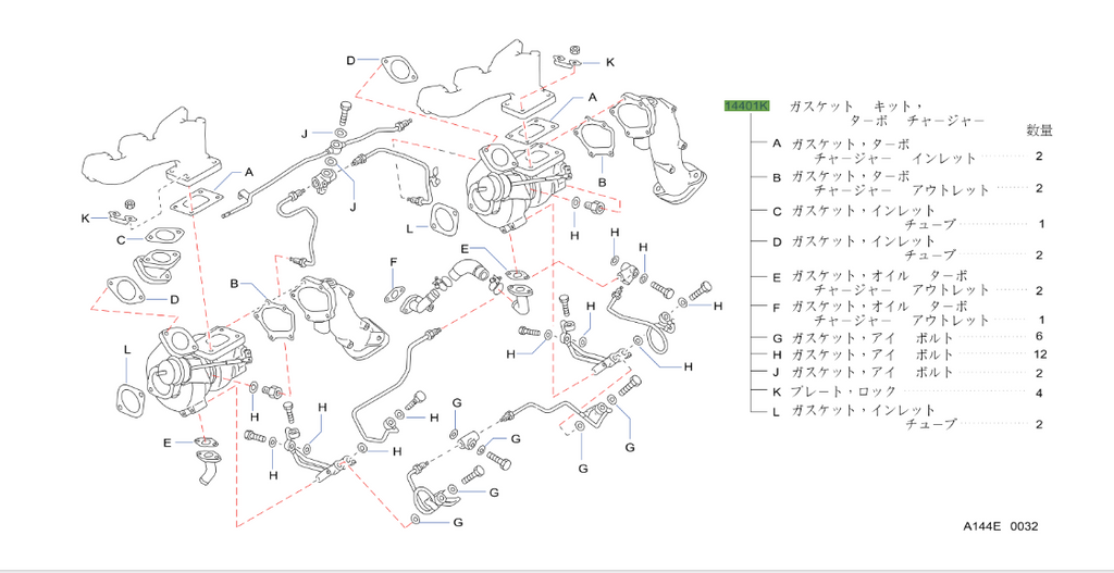 R33/R34 GTR Turbo Gasket Kit