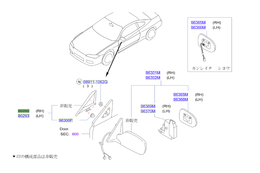 S15 Inner Mirror Cover Kit
