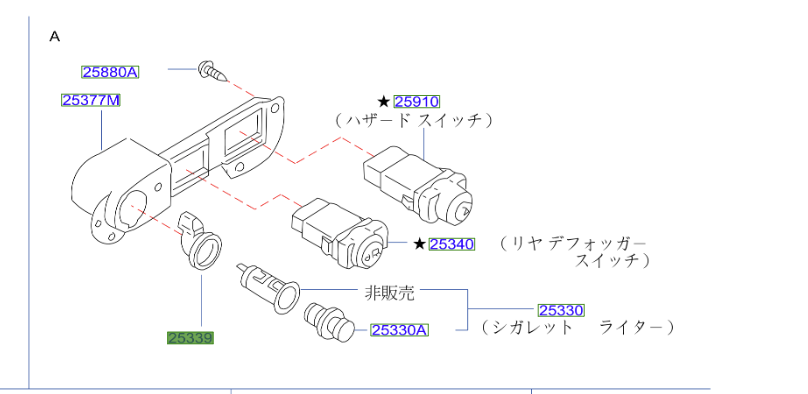 Z32/S15 Cigarette Lighter Lamp