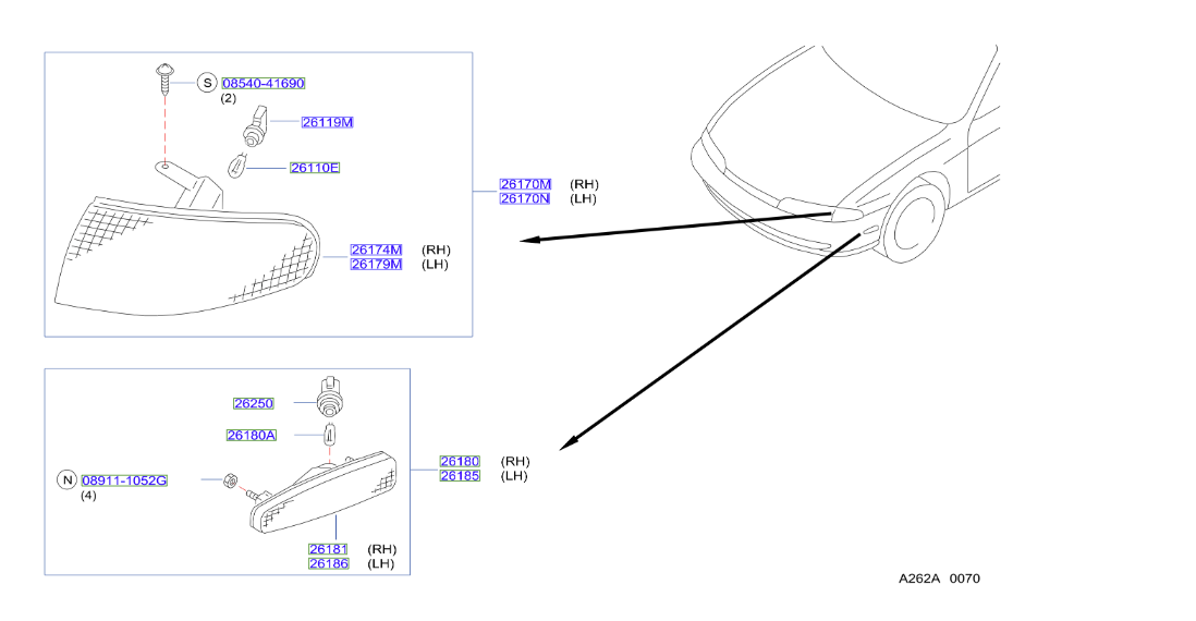 S14 Side Marker Lamp Kit (USDM)