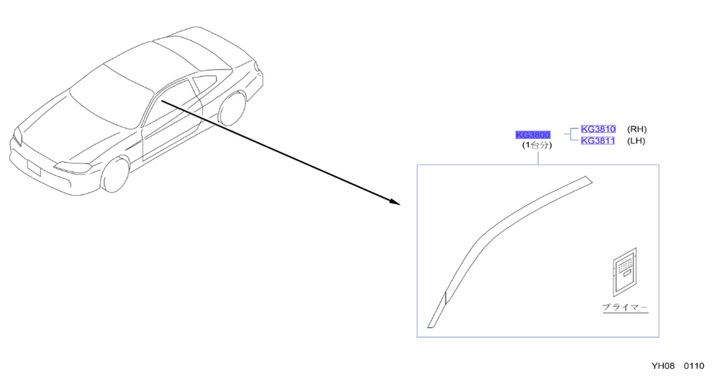 S15 OEM Window Rain Visors