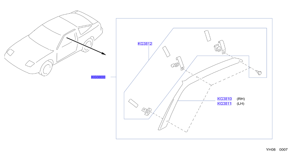 180SX OEM Window Rain Visors