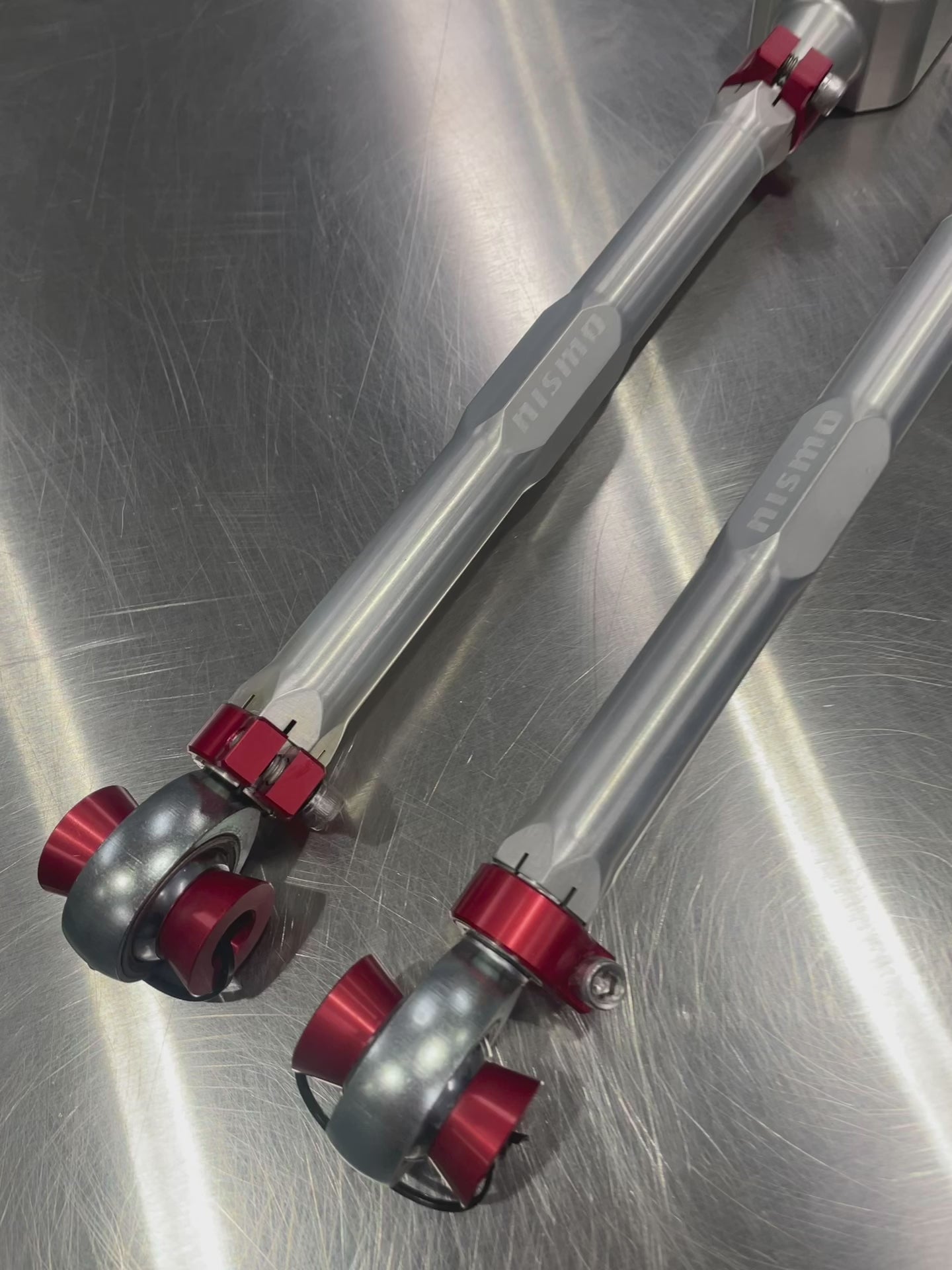 Nismo Titanium Adjustable Rear Toe Arm Rods, Non-Hicas