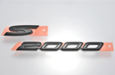 Honda S2000 Black "S-2000" Emblem Set